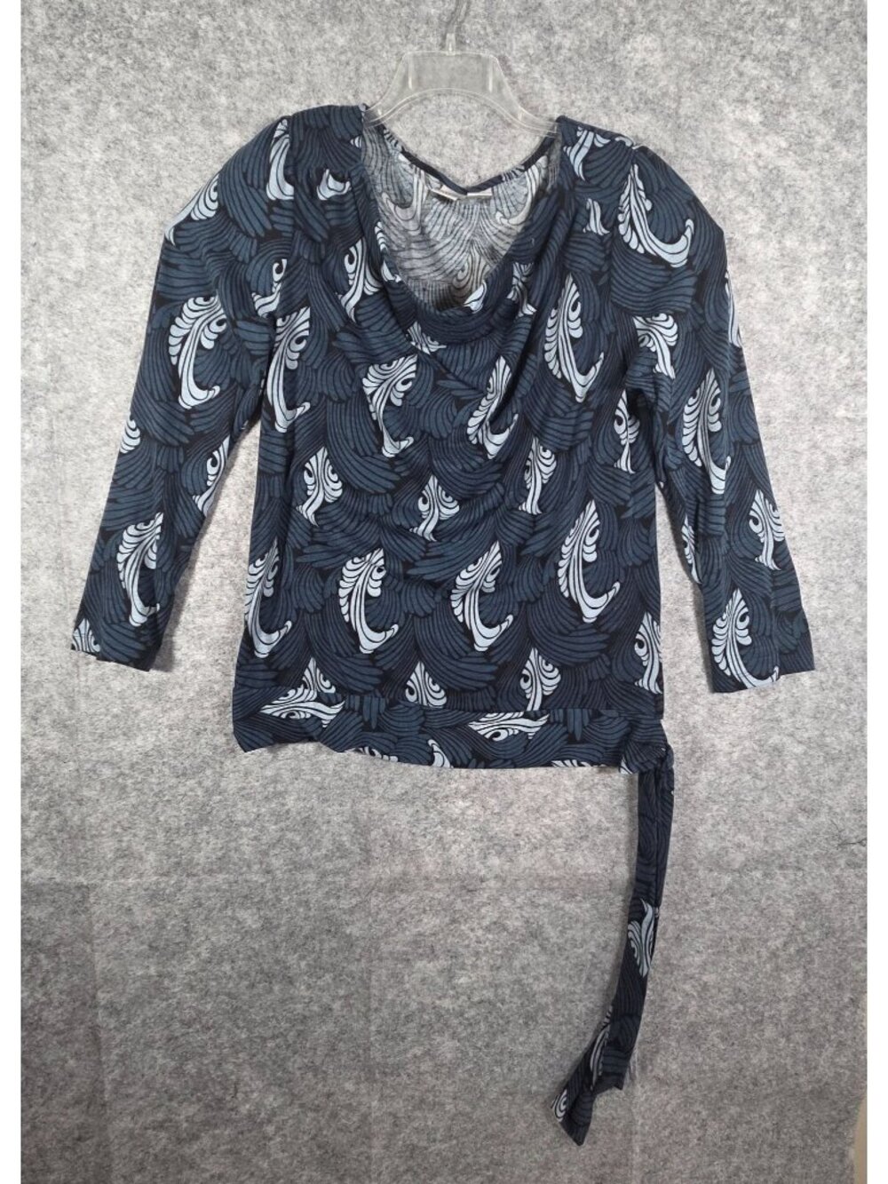 Duo Maternity Women's Long Sleeve Pullover Top Blue Size XL